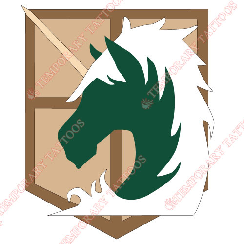 Attack on titan Customize Temporary Tattoos Stickers NO.504